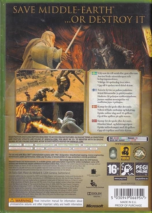 The Lord of the Rings Conquest - XBOX 360 (B Grade) (Genbrug)